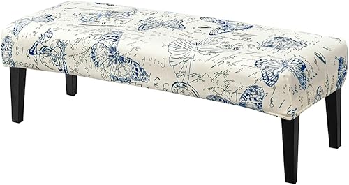 SearchI Fundas elásticas para banco de comedor, dormitorio, sala de estar (mariposa) SearchI Fundas elásticas para banco de comedor, dormitorio, sala de estar (mariposa)