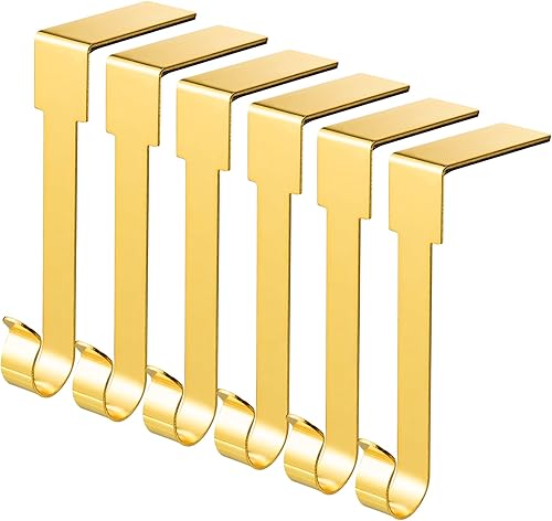 6 soportes para calcetines de Navidad, ganchos de metal para colgar en repisas, ganchos de metal para colgar adornos de Navidad, ganchos para