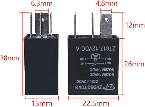 Miniatura 2 de Enchufe para relé de auto, de E Support, de 12 V, 30 A, 40 A, 60A, 80A SPST y SPDT