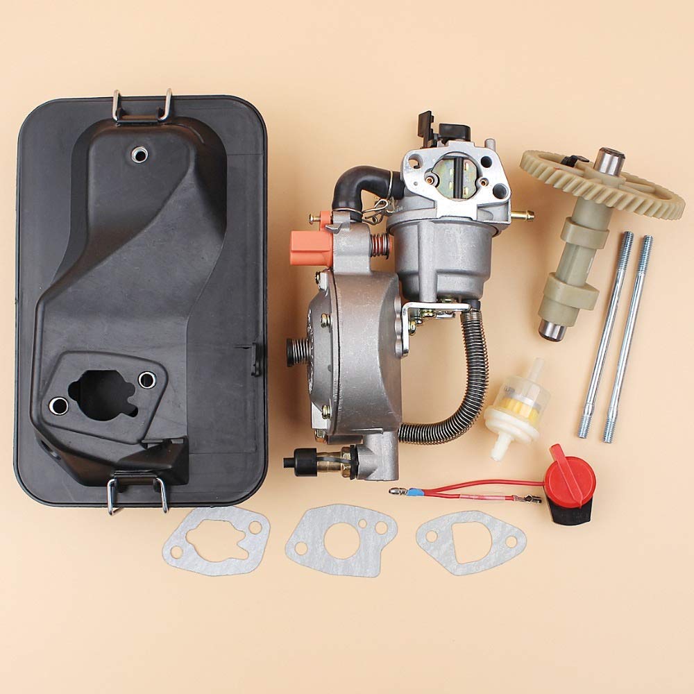 Kit de árbol de levas de carcasa de filtro de aire de perno de carburador de gas apto para HONDA GX160 GX200 168F 5.5HP 6.5HP piezas de generador de gasolina de motor