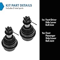 Vista 315 de TRQ, junta de rótula inferior delantera para el lado del conductor y del acompañante