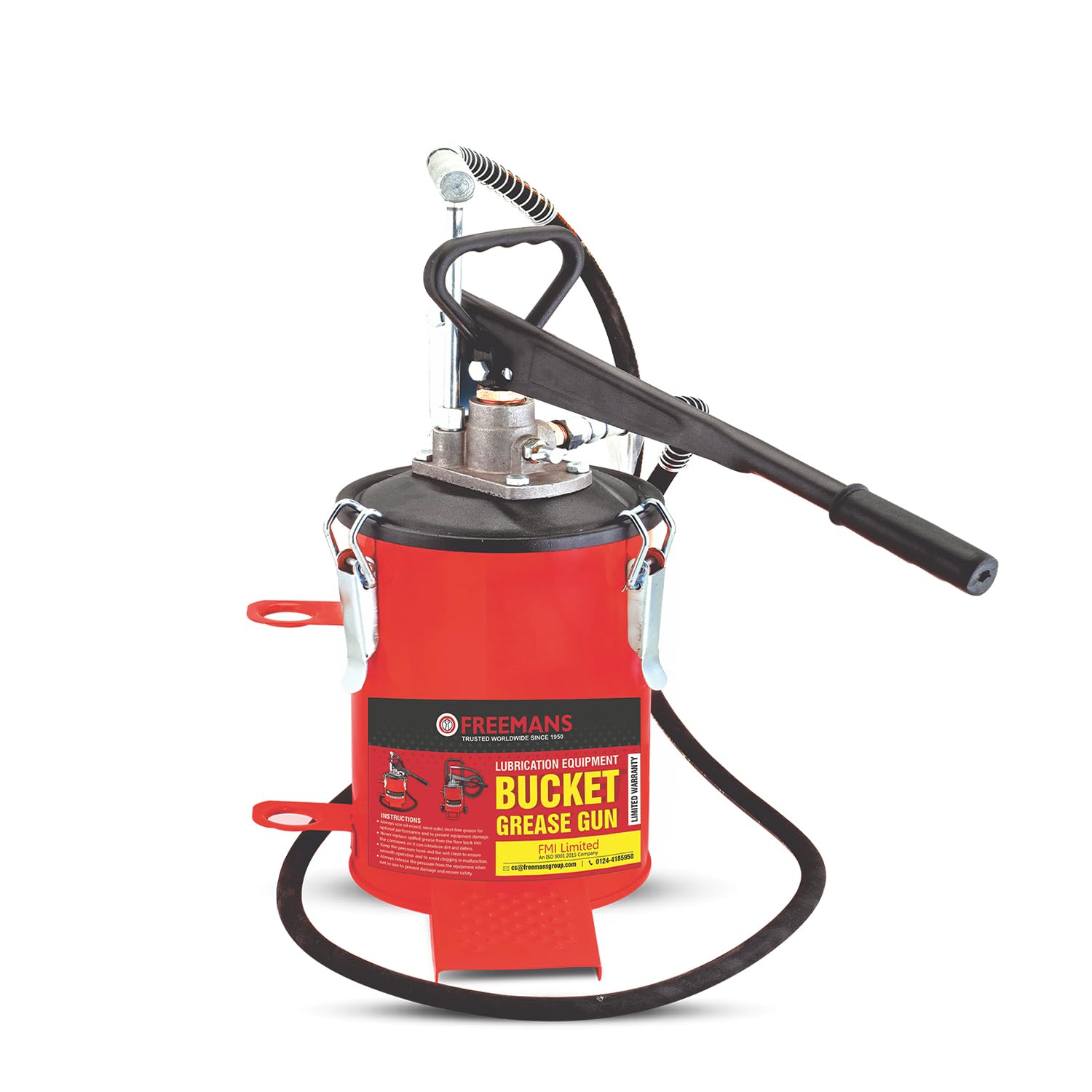 FREEMANS BP3 Bucket Grease Dispenser/Pump With Variable Stroke Handle || 3 Kg Capacity || High Pressure Pump 5000PSI Use For Automotive, Industrial Equipment, Heavy Machinery Greasing-image-3