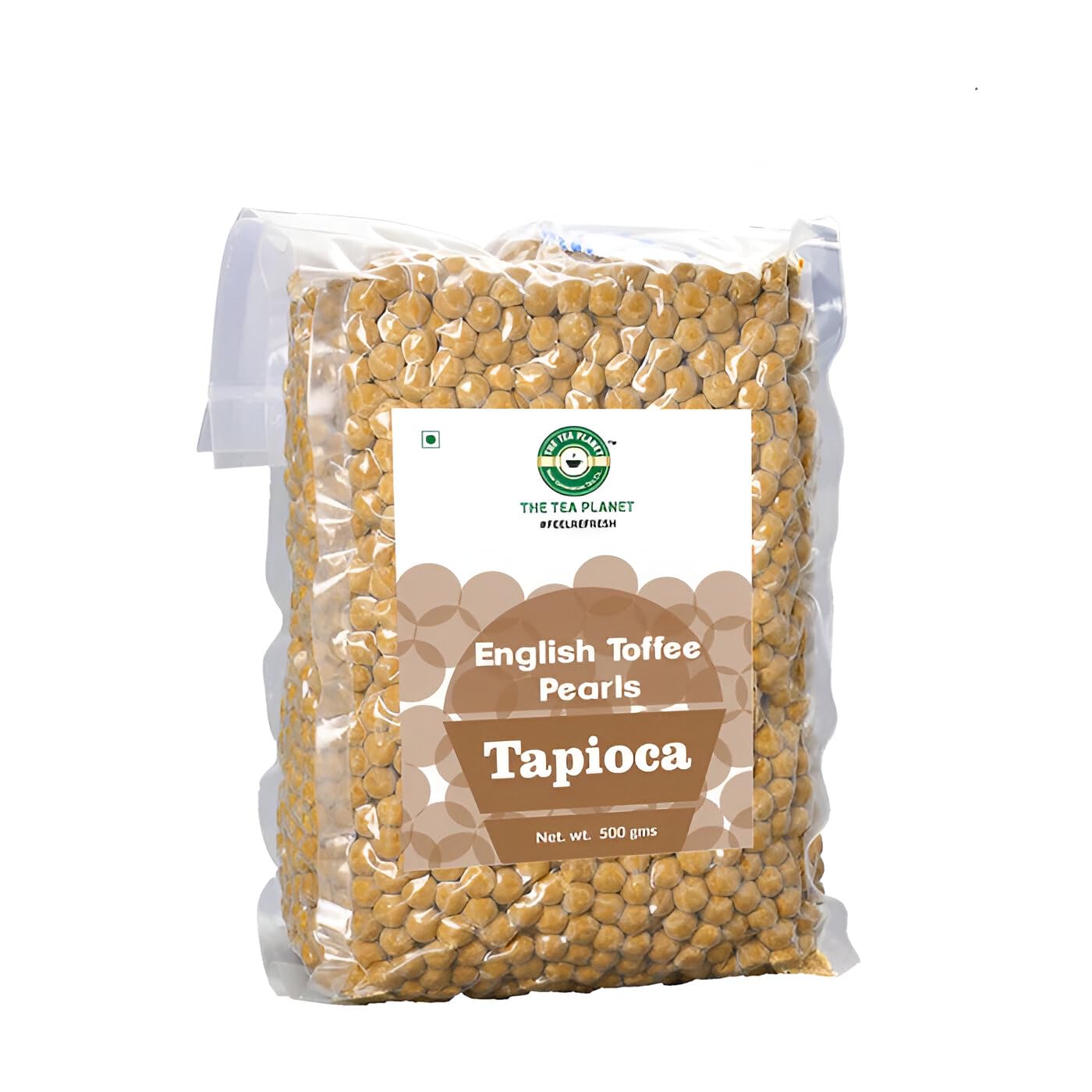 Tea Planet Tapioca Pearls – English Toffee Flavored Boba – 500g | Instant-Ready Chewy Pearls with Buttery Caramel Toffee Flavor for Bubble Tea, Milk Tea, Smoothies, Mocktails, Ice Cream & Desserts | Vegan-Friendly, Non-GMO & Easy to Prepare for Home, Café & Restaurant Use (500gms, English Toffee)