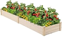 Vista 1 de Kit de cama de jardín, caja de jardín de madera, kit de maceta de madera de 8 pies para patio trasero y patio