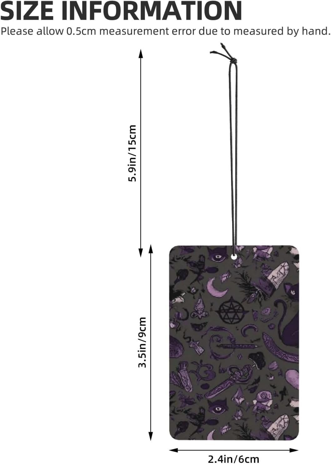 Car Air Freshener 40 PCS Purple Black Goth Spooky Hanging Car Air Fresheners Auto Interior Decor Card Freshener Strong Scented Card Lavender Cars Scents for Office Bedroom Close Drawer Rectangle