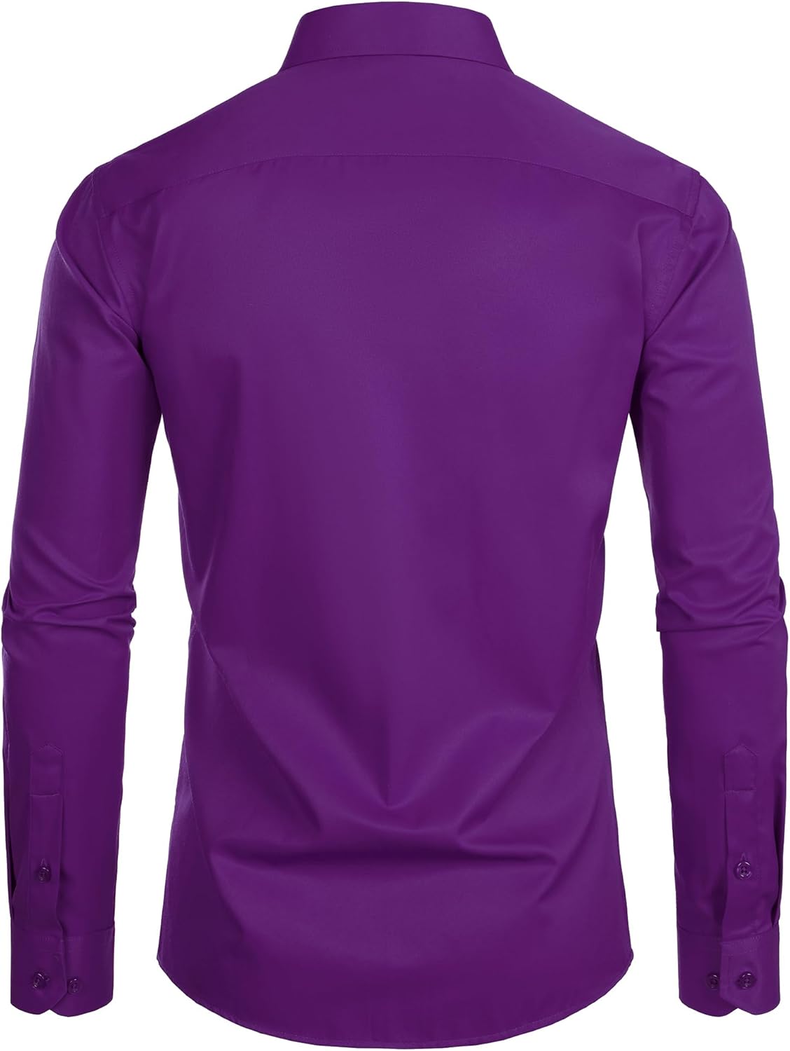 ZEROYAA Men's Long Sleeve Dress Shirt Solid Slim Fit Casual Business Formal Button Up Shirts with Pocket - Image 3