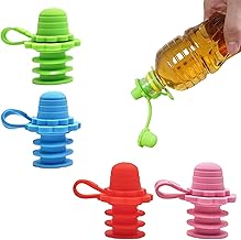 4 Stück Silikon Flaschenaufsatz Verschlüsse,Ausgießer Adapter,Auslaufsichere Aufsatz Trinkflasche,Ersatz Trinkaufsatz,Trinkaufsatz für Flaschen,Flaschenaufsatz Kinder,Flaschenverschluss Universal