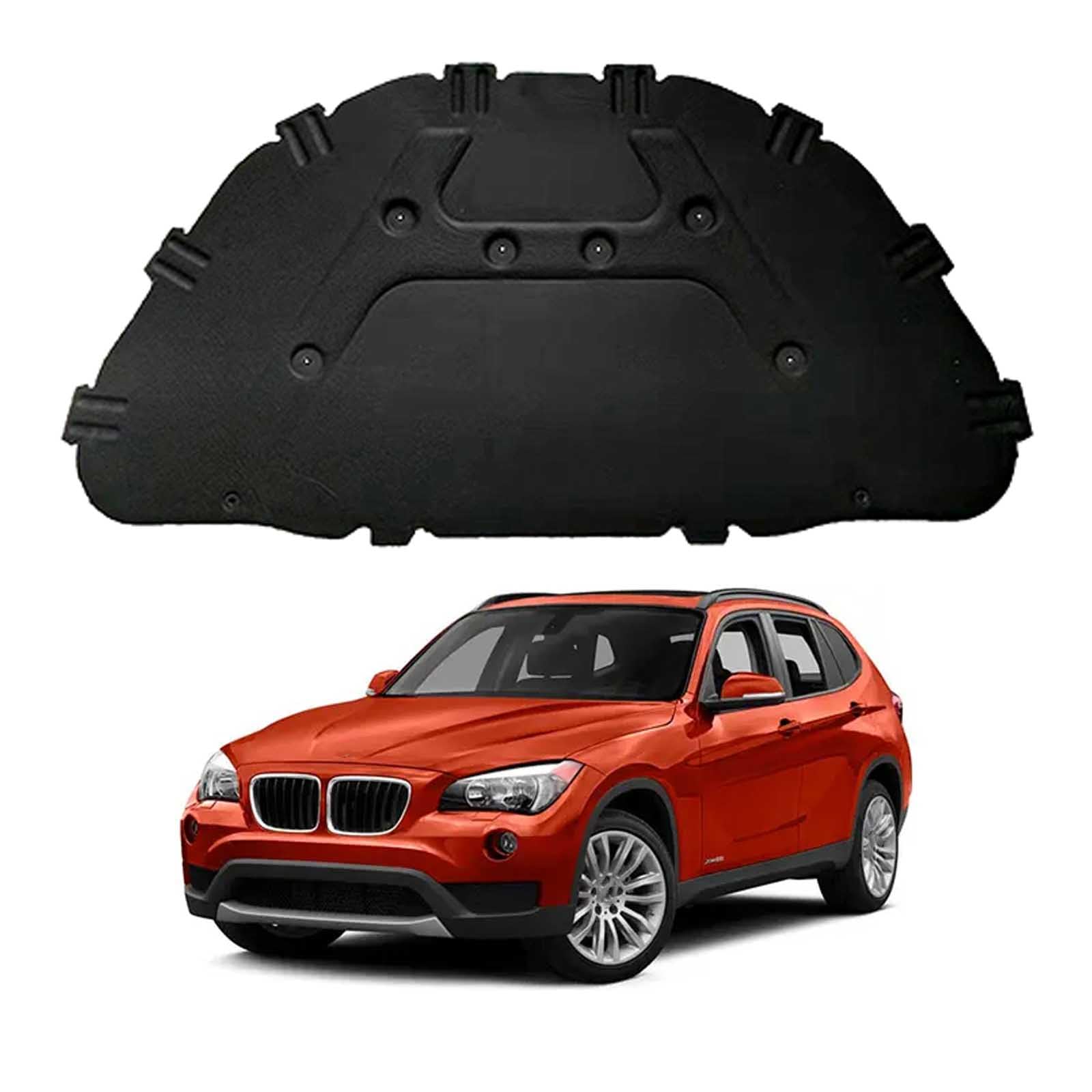 Papep Normal Heat Shield & Soundproof Cotton For Bmw X1 E84 2009-2015 Oe: 51481234000, Bonnet Engine Insulation Mat, Noise Reduction Thermal Liner Cover For Car Hood