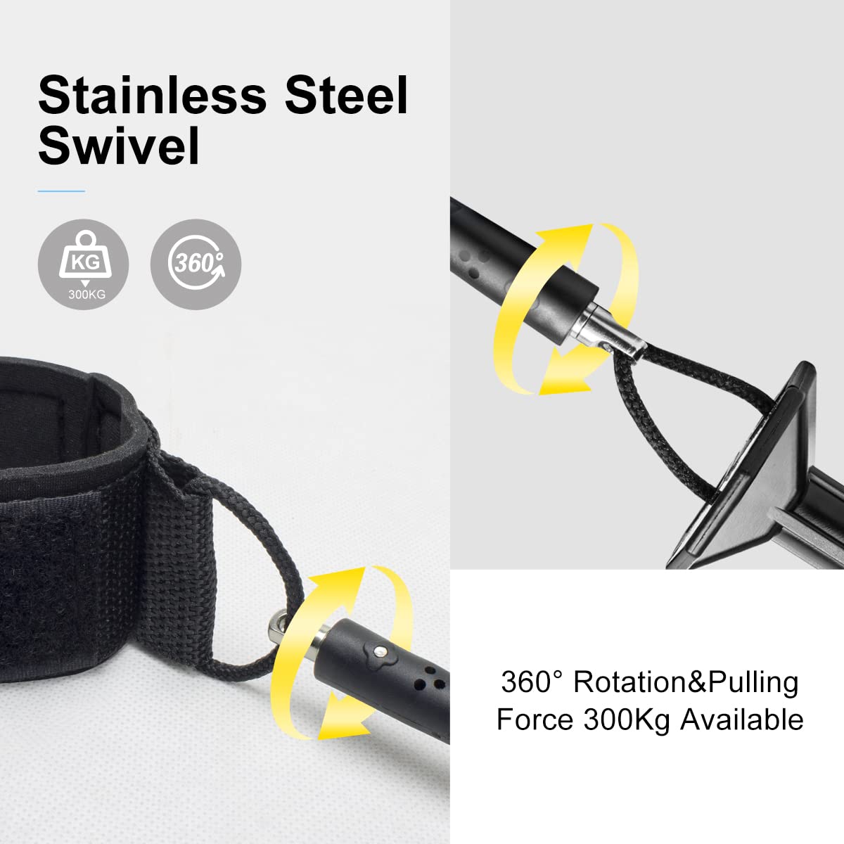 Branded Boards Safety Leash with Heavy Duty Wrist/Ankle Cuff