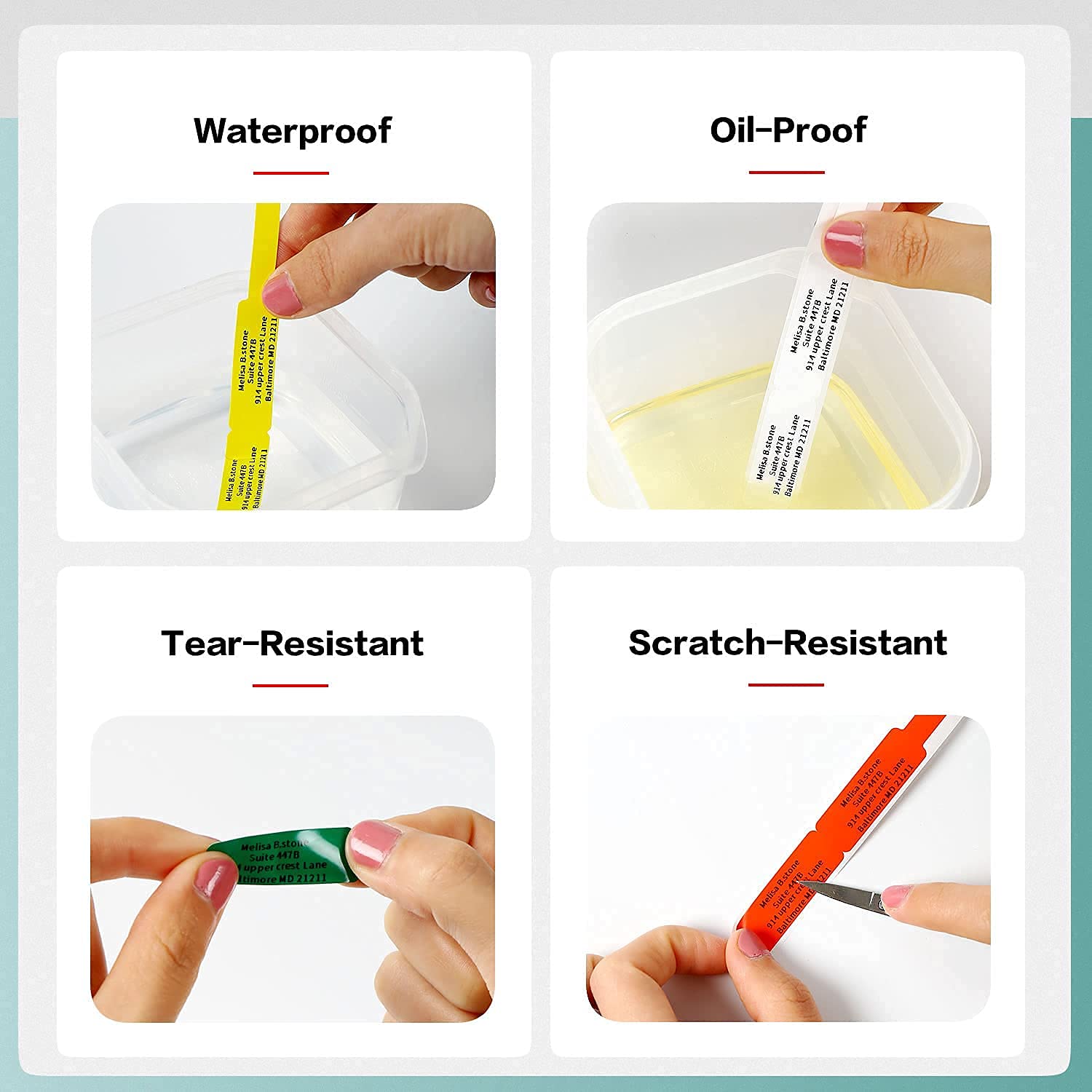 Cable Labels Colorful Waterproof Wire Cord Labels Tags