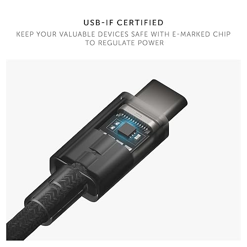 Miniatura 5 de Native Union Cable de anclaje de 240 W  Cable de carga trenzado reforzado USB-C a USB-C de entrega de energía 3.1 con nudo ponderado  para iPhone 15