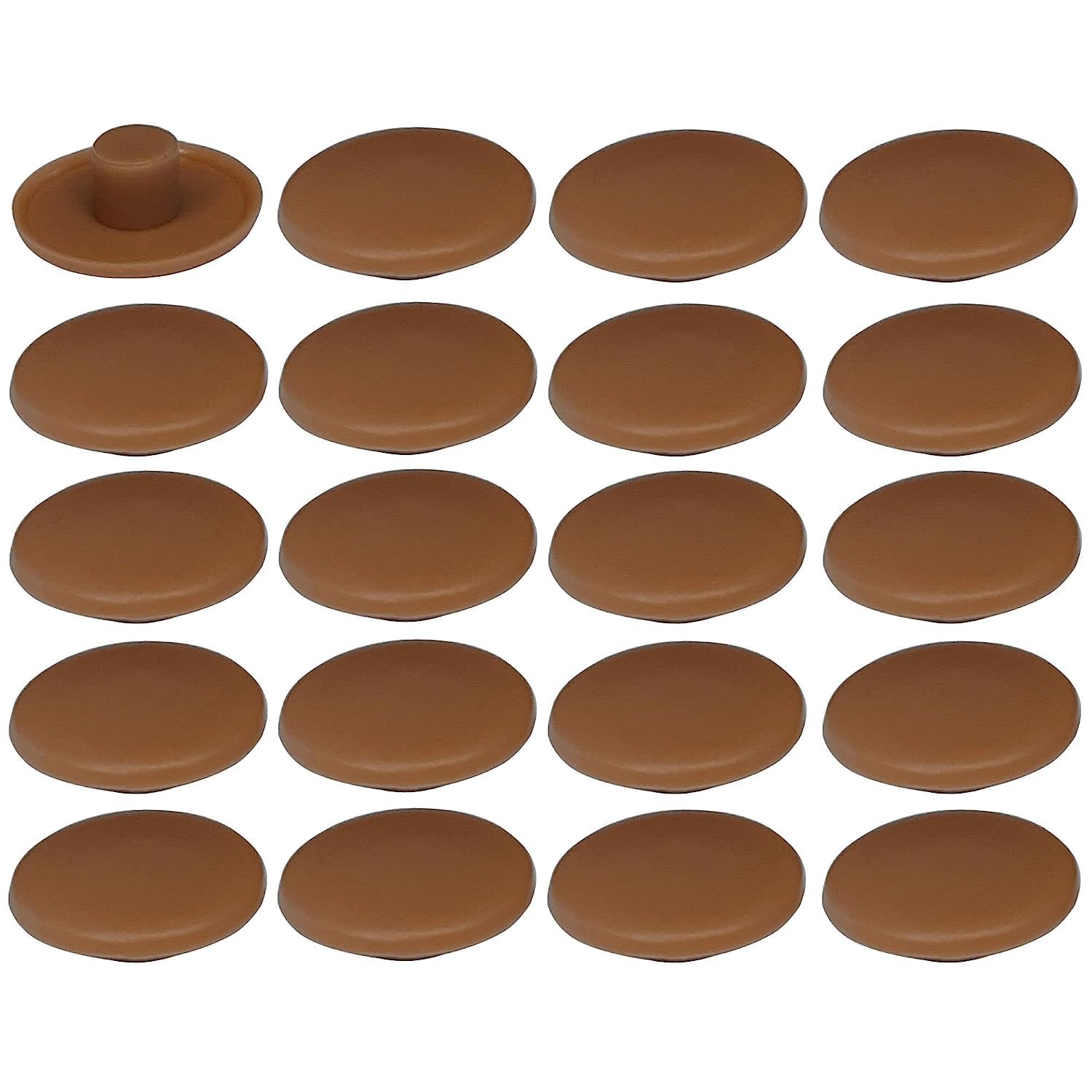 cyclingcolors 20x Abdeckkappen für schrauben Confirmat schraubenkappen 4 x 2,7 x 11,8 mm kunststoff möbel abdeckung, rustikales Braun