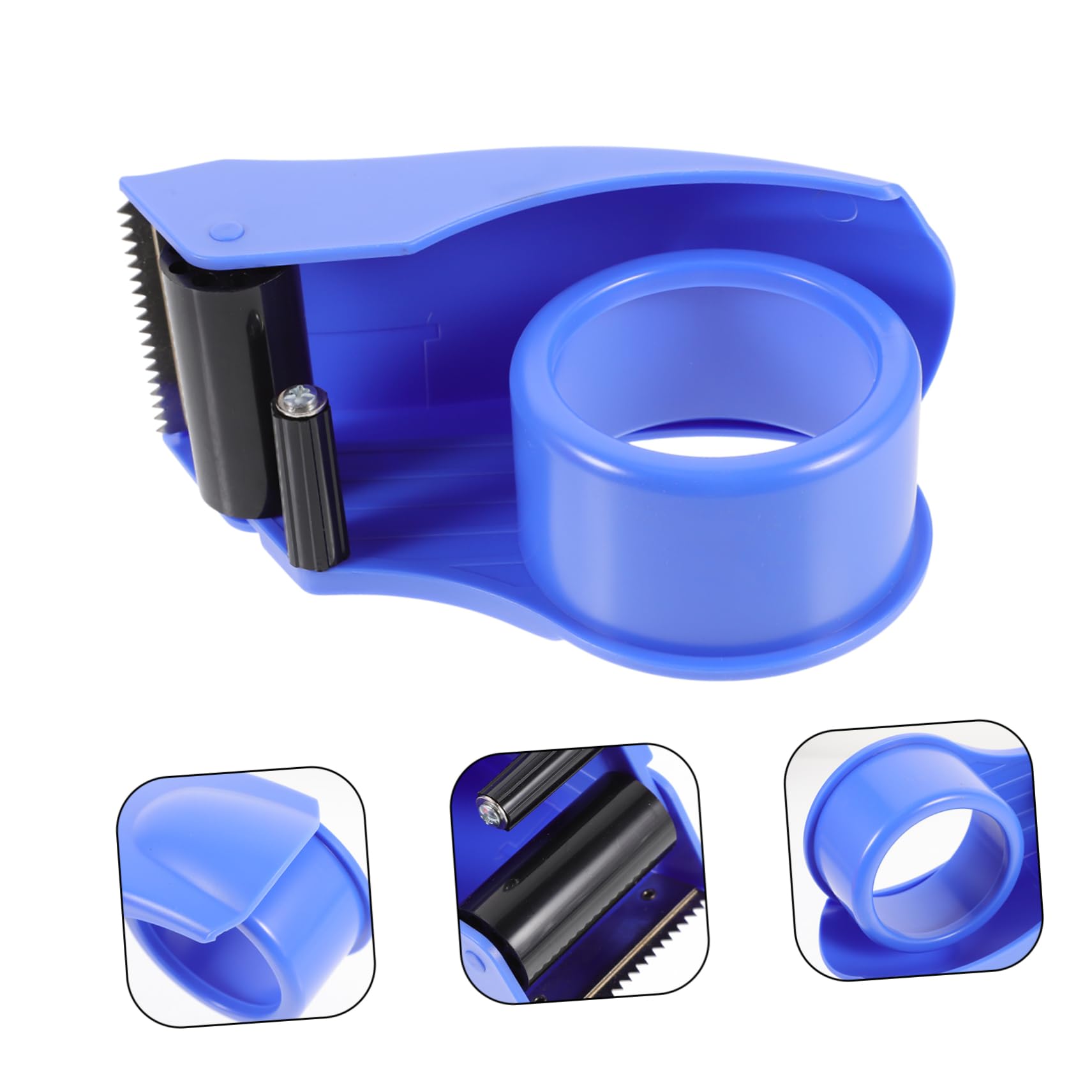 OSALADI 4 Stück Handlicher Klebeband Abroller mit Scharfem Klingen Ergonomisch Geformt und Leicht für Müheloses Verpacken und Präzises Schneiden für Lager und Umzug