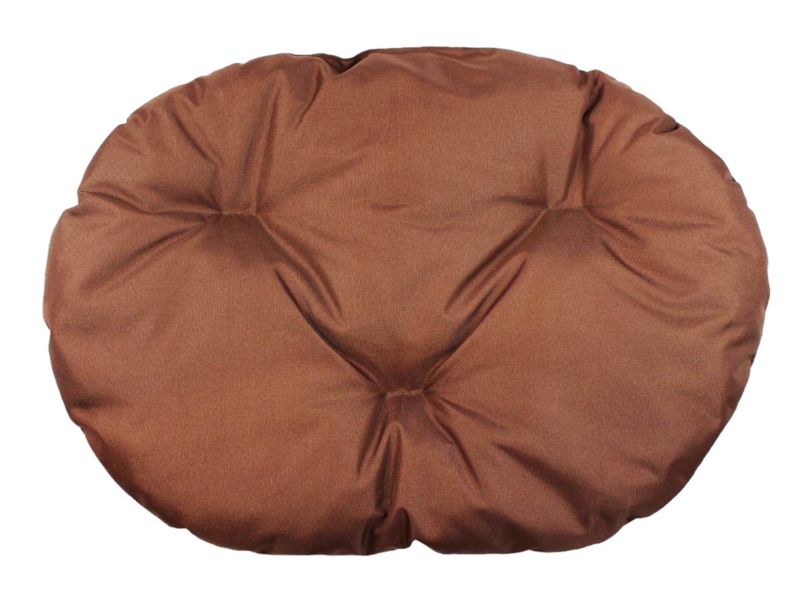 Cojín para Perros y Gatos - Tamaño Ovalado 80 x 58 cm Color Marrón - Cama Lavable - Ideal para Cestas de Transporte o Camas