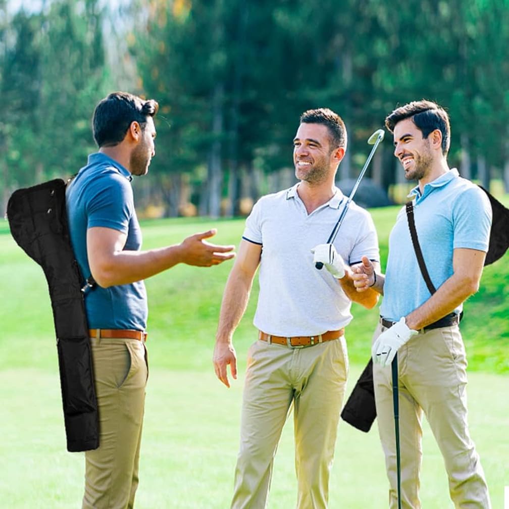 Borsa da golf portatile in nylon, leggera, per il trasporto della domenica, morbida, pieghevole, per mazze da golf, viaggi, borsa da golf impermeabile per donna, uomo