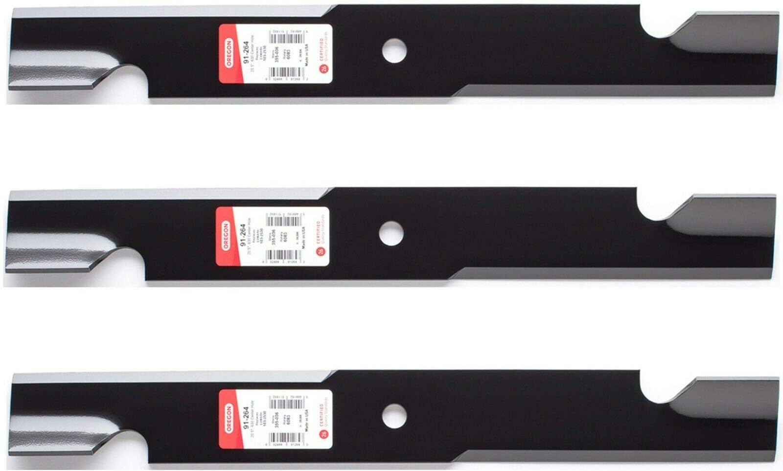 Oregon 91-264 High Lift Blade for 60" Dixie Chopper 30227-60, Exmark 103-2530, Hustler 602771