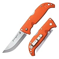 Vista 8 de Cold Steel Finn Wolf - Cuchillo plegable de caza con mango naranja AUS8A de 3.5 pulgadas, afilado, 4.375 pulgadas, Griv-Ex Blaze mango naranja
