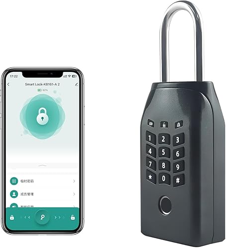 KENRONE Caja de bloqueo de llave de huellas dactilares,Cerradura de combinación controlada por aplicación para llaves de casa,Caja de bloqueo para