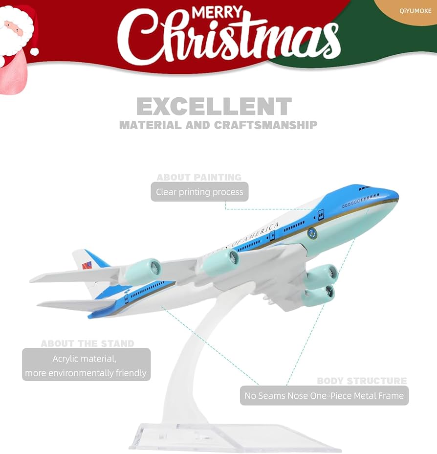 Amazon | QIYUMOKE エアフォースワン 1:400 ダイキャストメタル飛行機