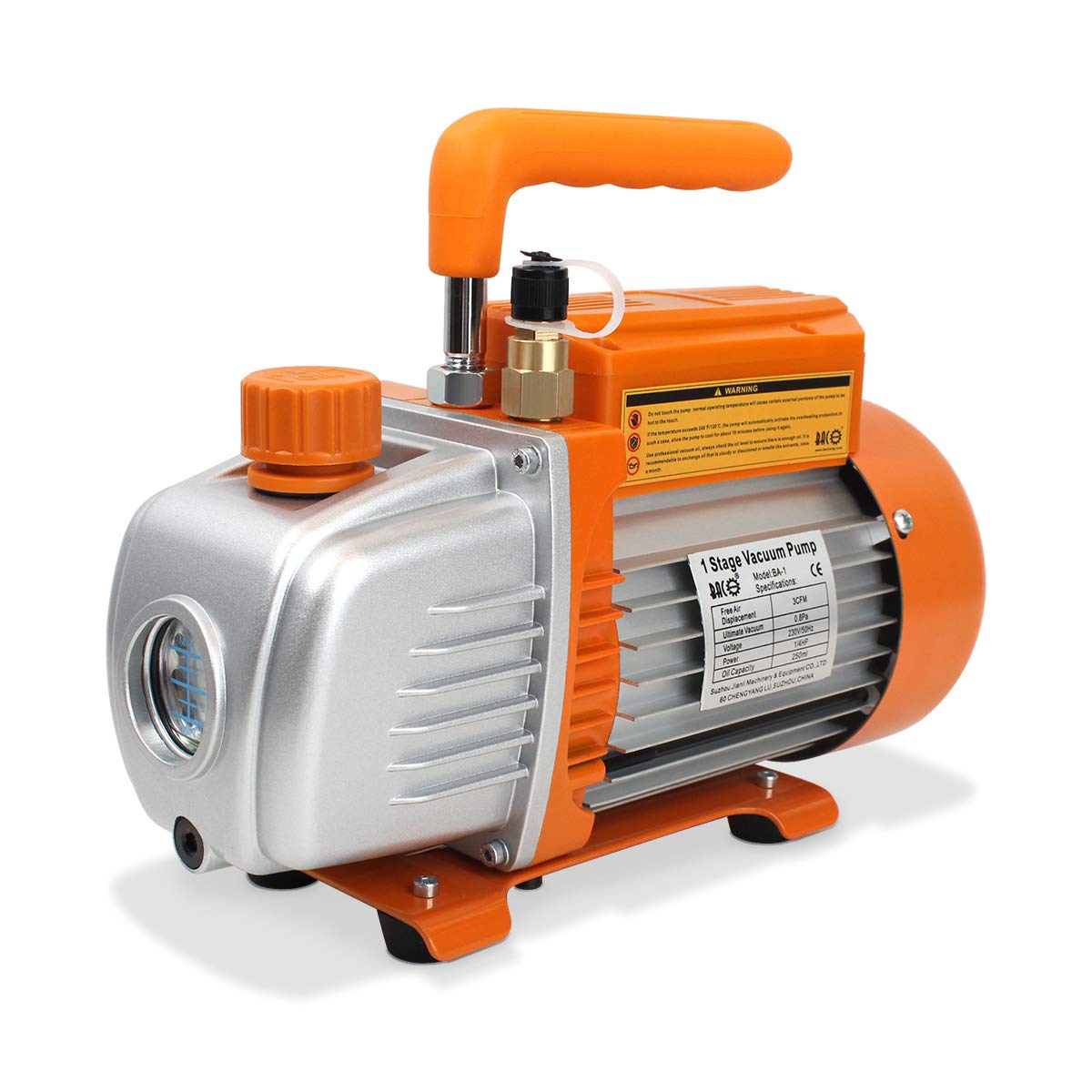 BACOENG 19L Vakuumkammer mit 85L/Min Einstufige Vakuumpumpe Unterdruckpumpe mit Manometer HVAC