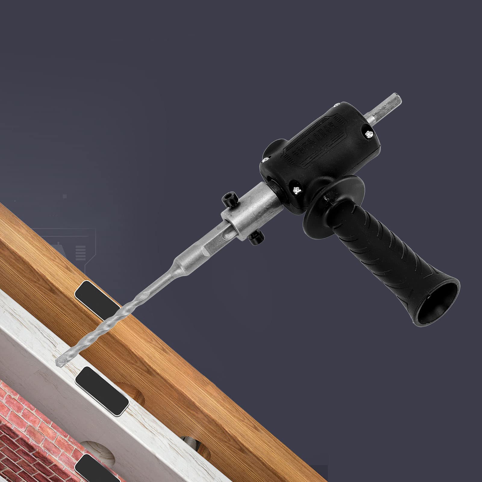 Electric Hammer Conversion Head, Electric Hammer Drill Head, Electric Hammer Drill (Black)