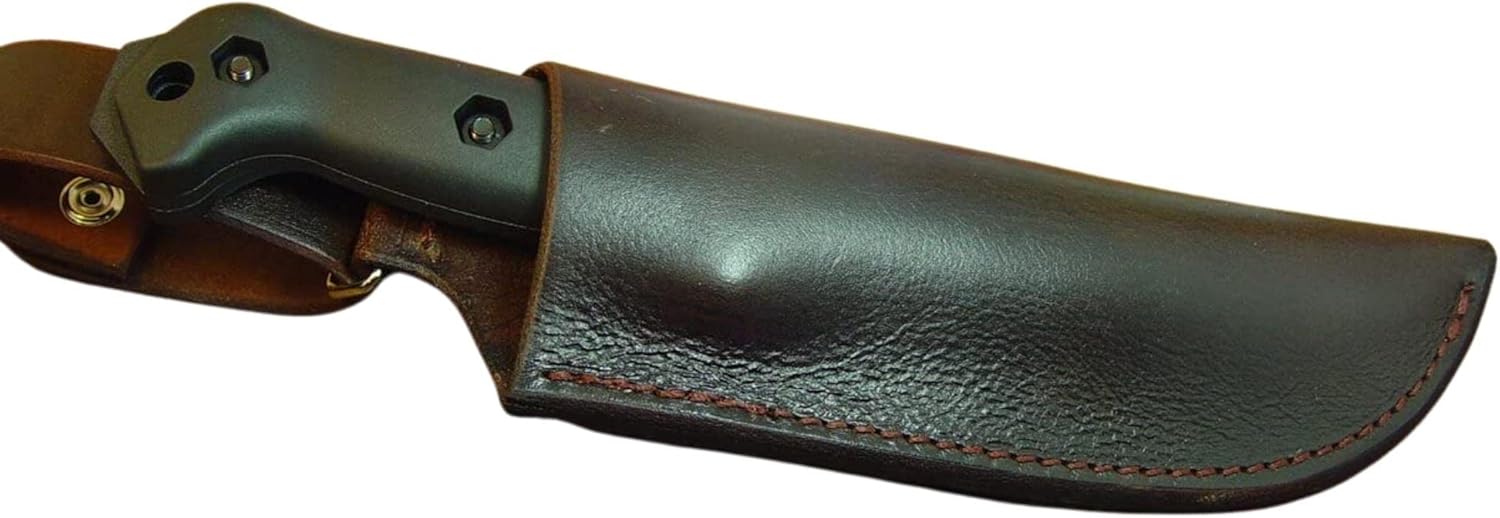 Custom right hand carry knife sheath for the BK 10. This sheath is a Dangler type sheath it also can be worn as a regular type sheath on the belt loop the Dangler strap can be removed.