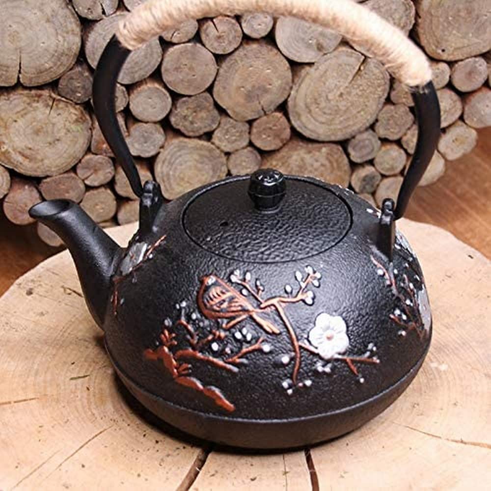 Croci Tetera Hierro Fundido Negra Decorada 1300 ml