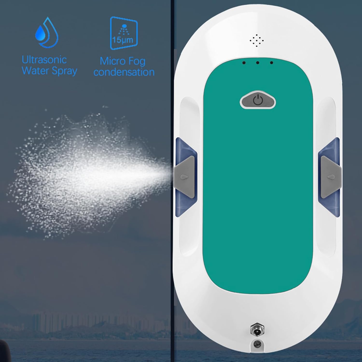 Automatic Window Cleaning Robot, High Altitude Glass Cleaner, Micron Sprinkler, Suitable for Cleaning Glass/Tiles, With Remote Control and Safety Rope