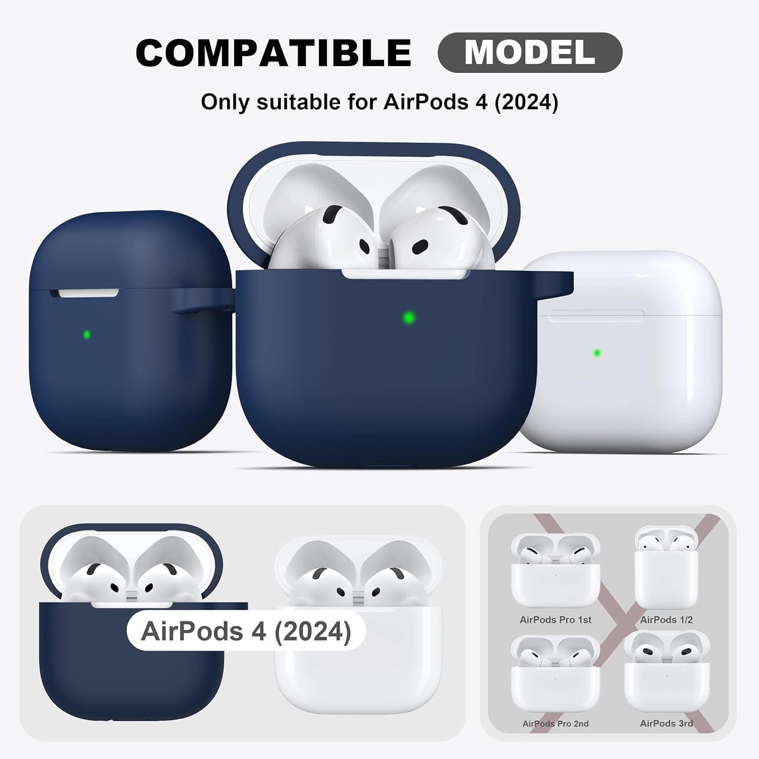 1-6 paia ganci per le orecchie in silicone per Apple AirPods Pro accessori supporto per auricolare Bluetooth anticaduta per AirPods 3 ganci per le orecchie sportivi  44