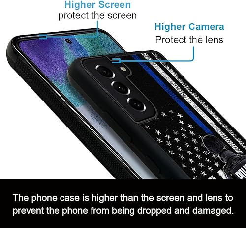 Miniatura 4 de DAIZAG Funda compatible con Samsung Galaxy S22 Ultra, bandera estadounidense de la policía estadounidense para hombre y mujer, protección a prueba