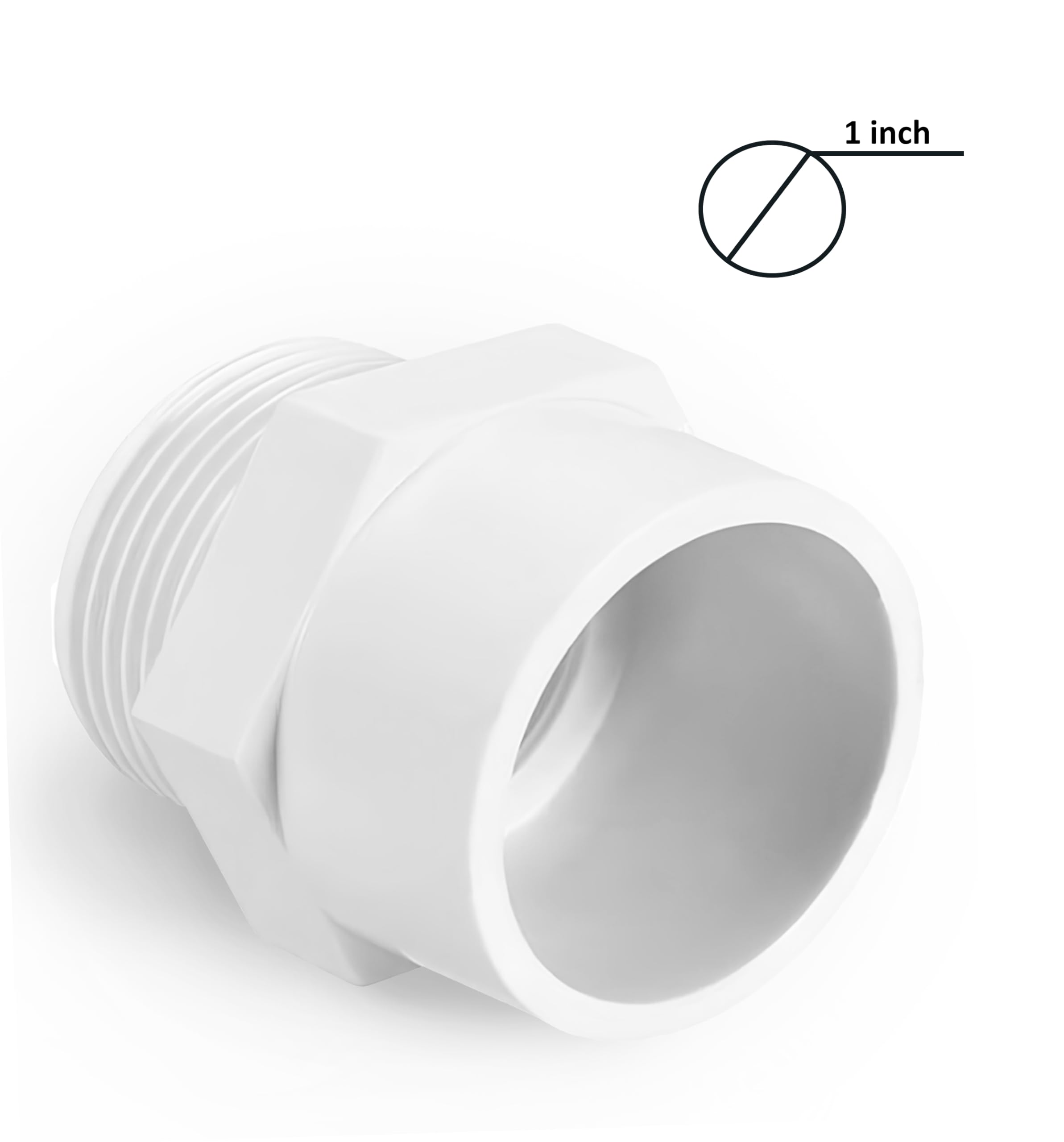 Snapklik.com : 1 Inch PVC Male Adapter Pipe Fitting - SCH 40 PVC ...