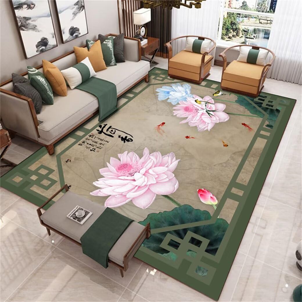 Tapis de damier 100x210cm tapis enfants rose et décor chambre à coucher