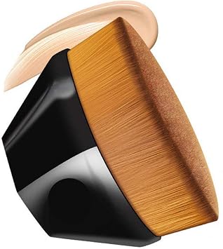 Foundation Makeup Brush,Petal-Shaped Foundation Brush Professional Makeup Brush Dry and Wet Dual Use Face Brush for Blending Liquid Cream or Flawless Powder Loose Powder. black