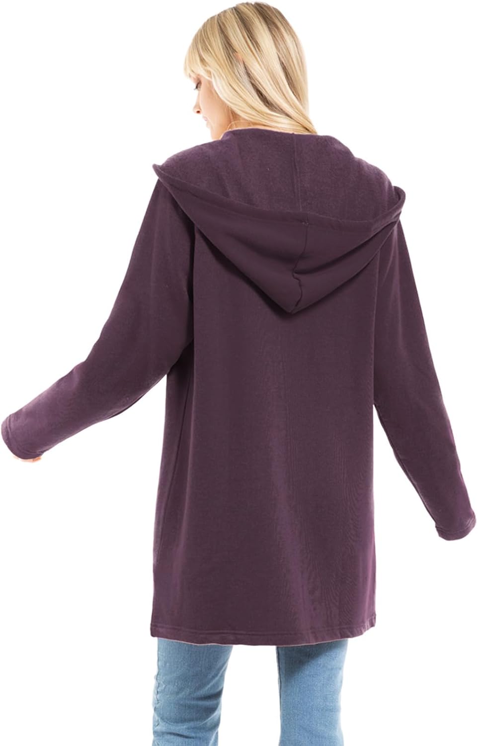 Design by Olivia Women's Casual Oversized Loose Fit Zip Up Pullover Hoodie Tunic Sweatshirt Jacket Fall Outfits (S-3X) - Image 4