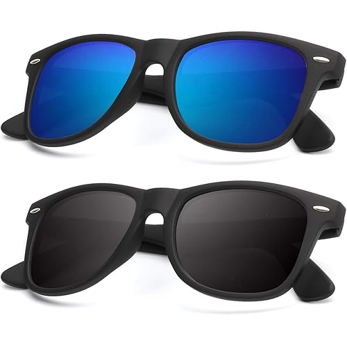 KALIYADI Sunglasses Men Polarized Sunglasses for Men Women Unisex Semi-Rimless Frame Retro Driving Sun Glasses UV Blocking
