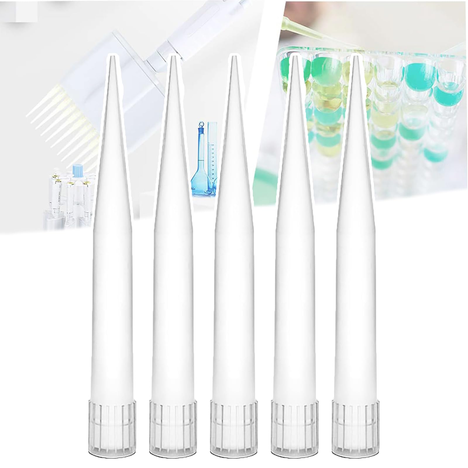 Końcówki do pipet (uniwersalne/10ul-10ml), końcówki do pipet laboratoryjnych do cieczy (100-1000 sztuk), łatwe w montażu/demontażu, przezroczystość (łatwa obserwacja/użytkowanie),10ml(100pcs)