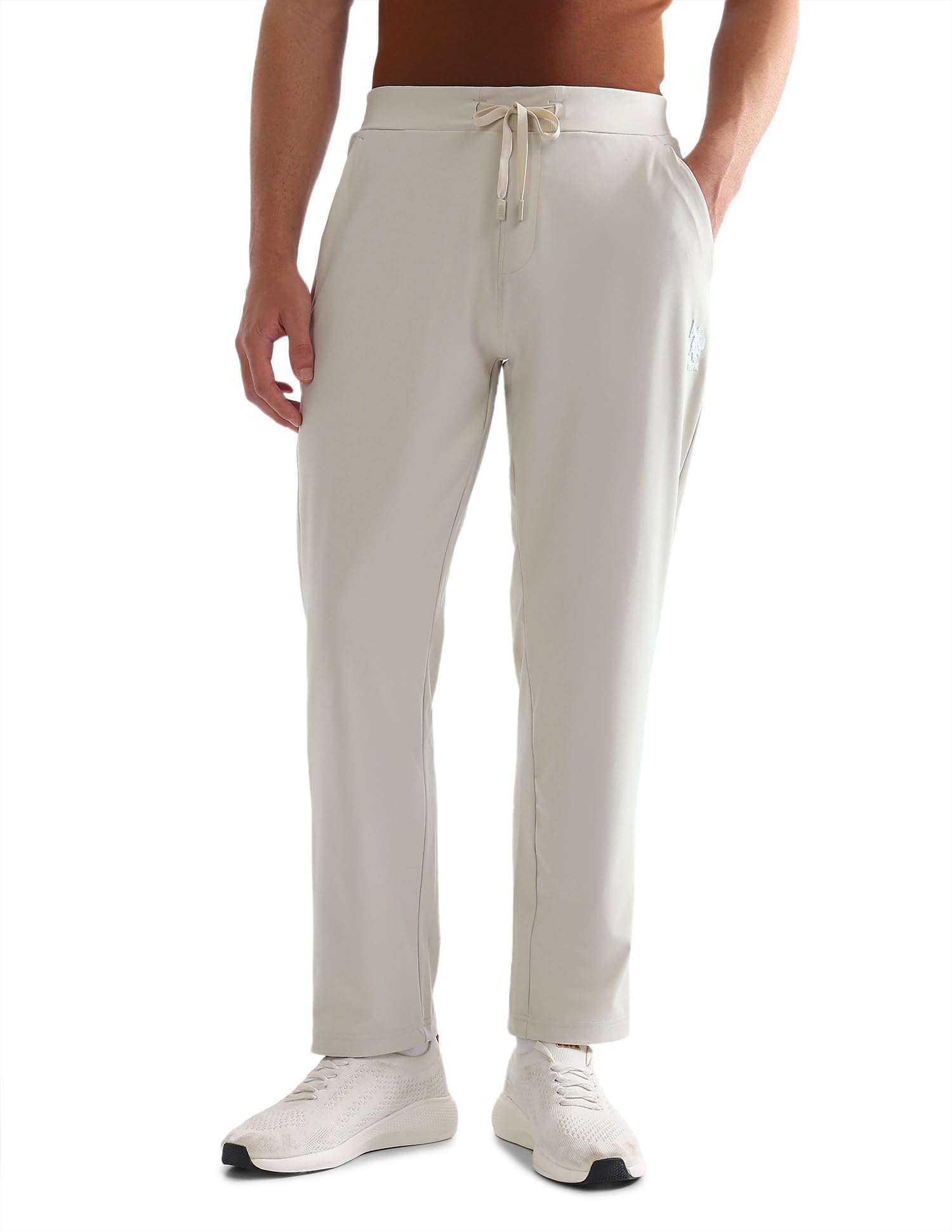 USPA Active Sports Men's Slim fit mid Rise Active Track Pants-image-5