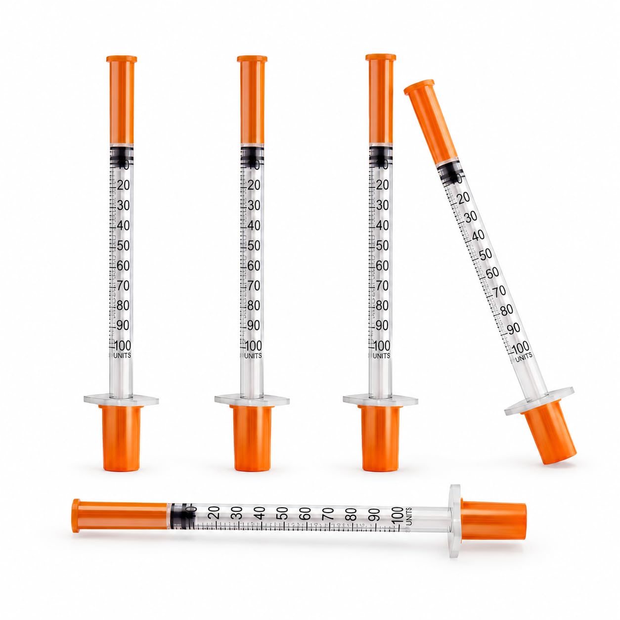200 Stück 1ml Plastiktube 31G 1/4 Inch (6mm), Spritze mit Skala einzeln versiegelt für die Flüssigkeitstrennung,Laborzubehör