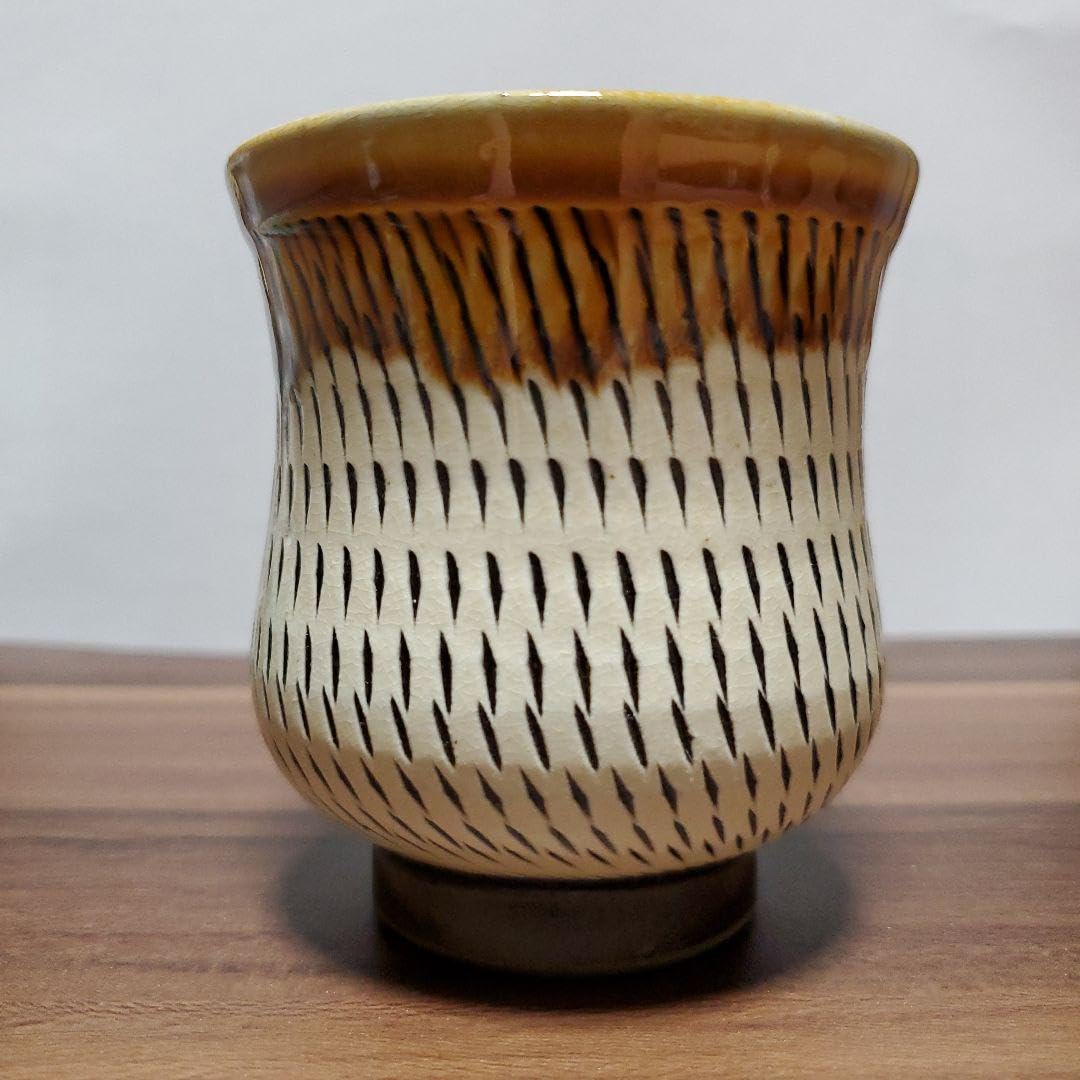 Amazon | 小鹿田焼 湯呑み 飛び鉋 2個セット | ノーブランド品 