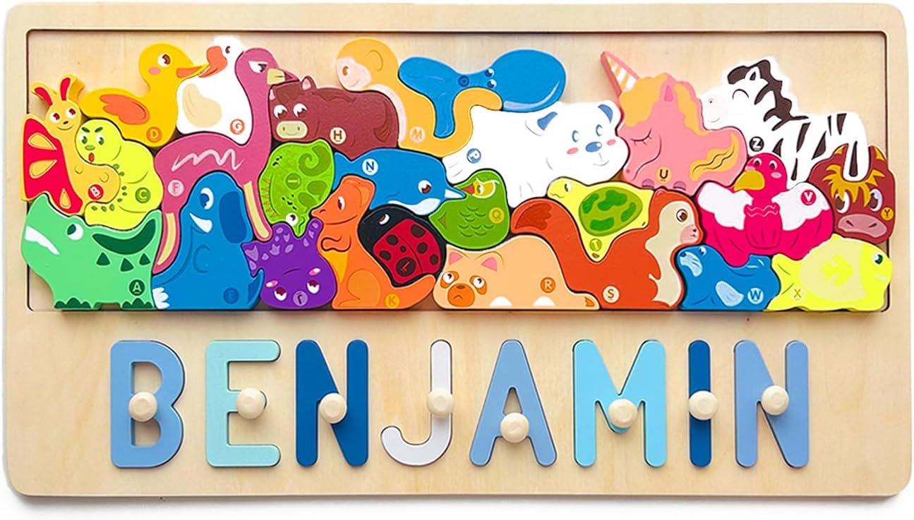 Name Puzzle for Kids Personalized, Custom Name Puzzle, Personalized Baby Birthday Gift,Na…