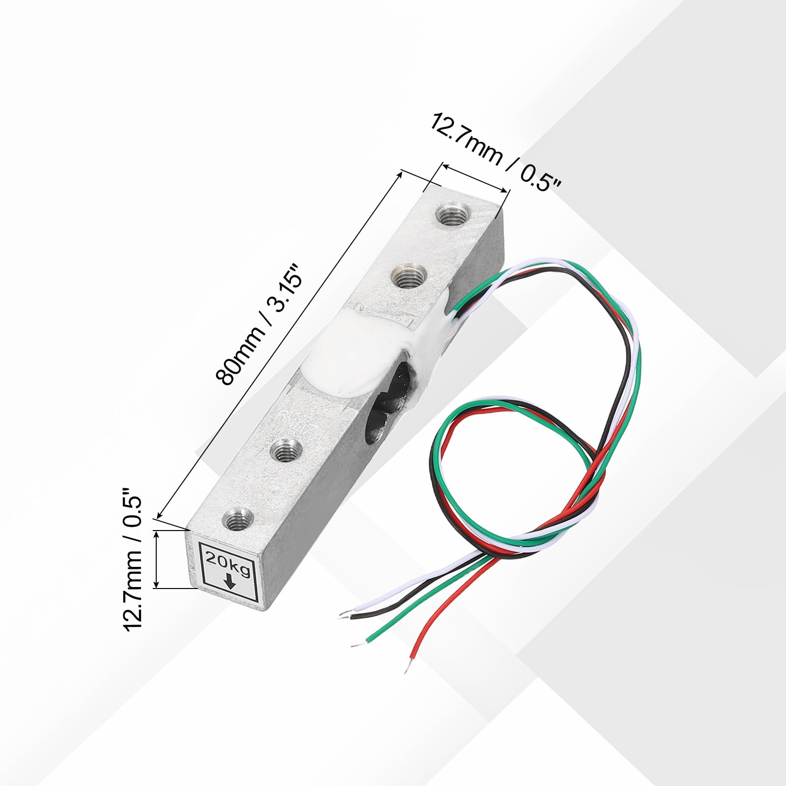 QUARKZMAN 4 Set Sensore Di Peso A Cella Di Carico Digitale 20KG + Modulo HX711 Sensore Di Pesatura 24 Bit Precisione A/D Doppio Canale 20x33 mm Per Kit Bilancia Elettronica Cucina Portatile