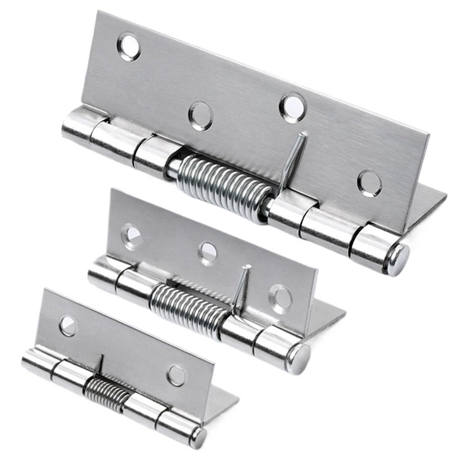 Kdhcvkz 4In(100Mm) 2Pcs Spring Door Hinge Stainless Steel Hinge For Window Cabinets(4In(100Mm))