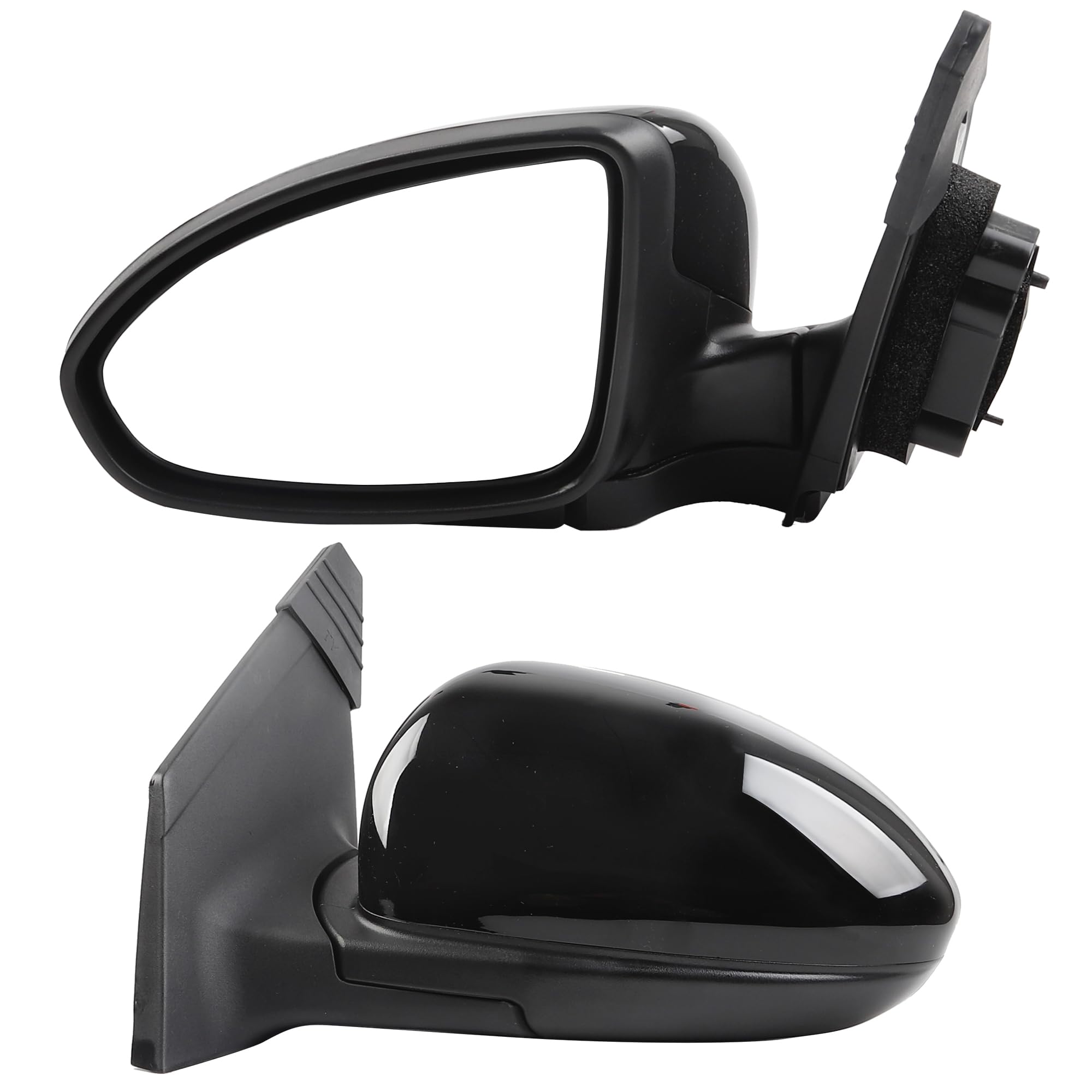Photo 1 of ? Dasbecan Left Driver Side Mirror Assembly Compatible with 2011-2016 Chevy Cruze Sedan/Hatchback Limited Non-Heated Power Glass Manual Folding Door Mirror Black GM1320420(3 Pins)