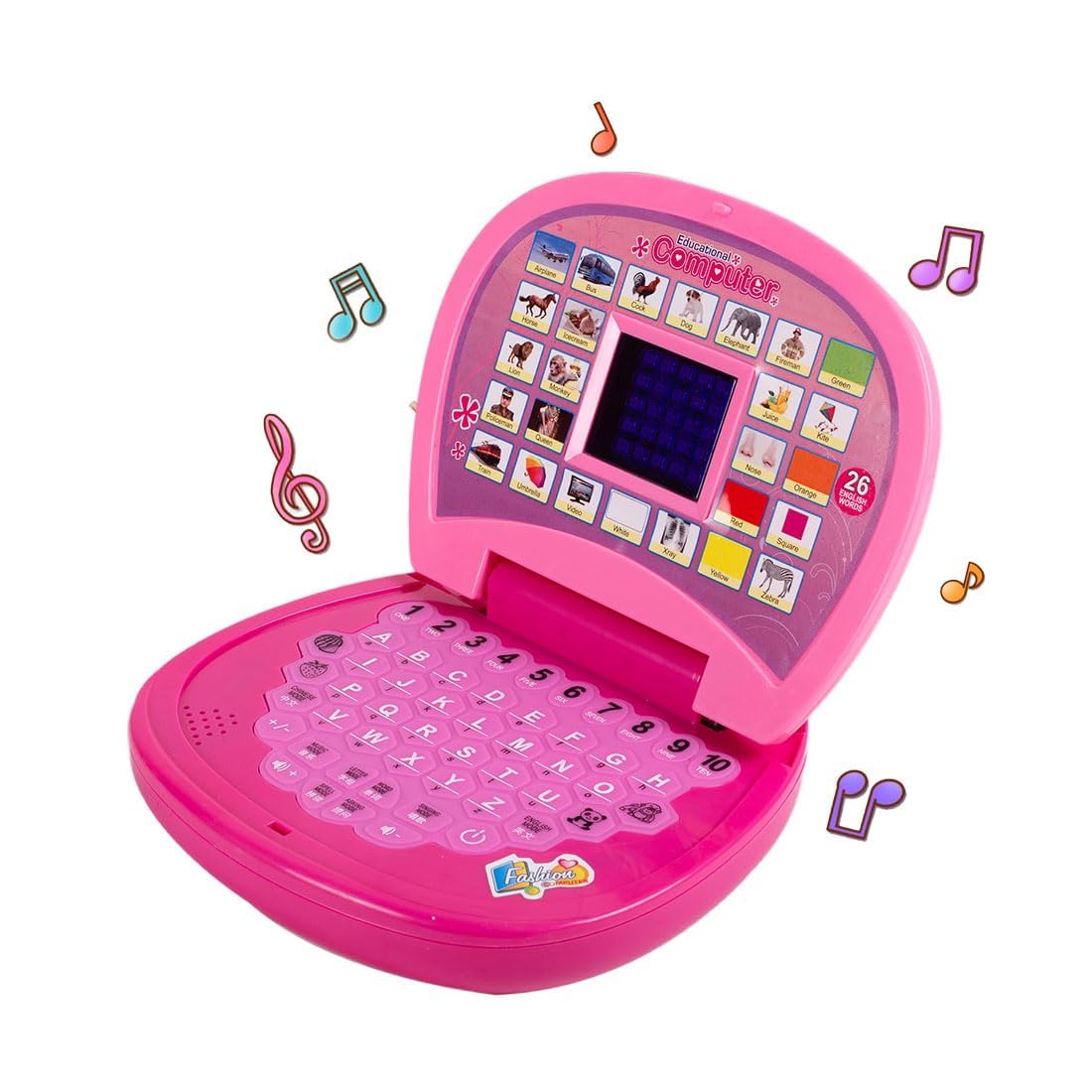 SHUDAUSHI® Educational Laptop Toy for Kids Battery Operated Toy with Led Light & Music Effect Birthday Gift for Kids Number & Alphabet Charts Learning Toy Return Gift for Kids Pink Color, 1pcs (B0CXLWR1BN) Amazon Price History, Amazon Price Tracker