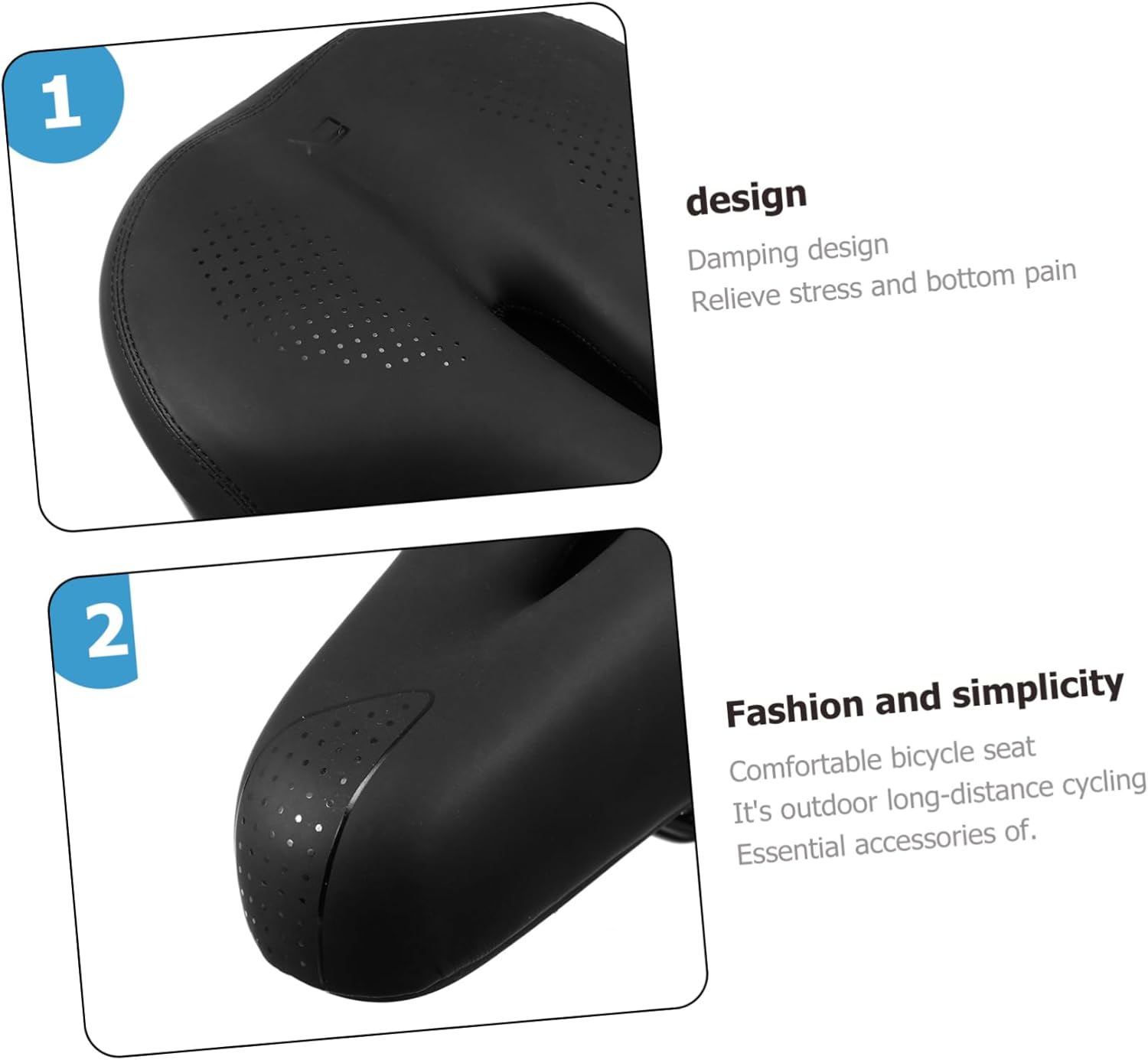 UPKOCH Comfortable Bike Cushion with Taillight Shock-Absorption Bike Saddle Pad for Mountain and Road Cycling Fit