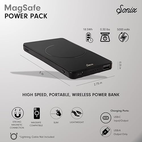 Miniatura 3 de Sonix x Sanrio Compatible with MagSafe Wireless Power Bank Battery Pack 5000 mAh  18.5W + USB C Charging Cable for iPhone 1413  12  Hello Kitty and