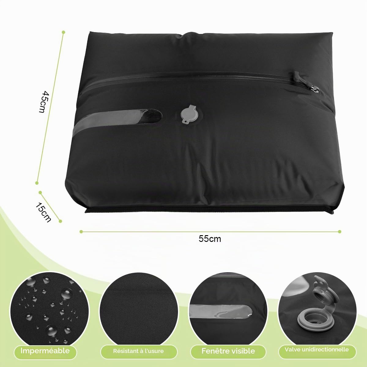 Sac Compression Voyage avec Pompe Sans Fil, Sac Sous Vide Vetement Aspirateur Réutilisable, Sacs Sous Vide Pour VêtementsSac Rangement Vetement de Voyage, Literie, Déménagement, (Lot de 2 + Pompe)