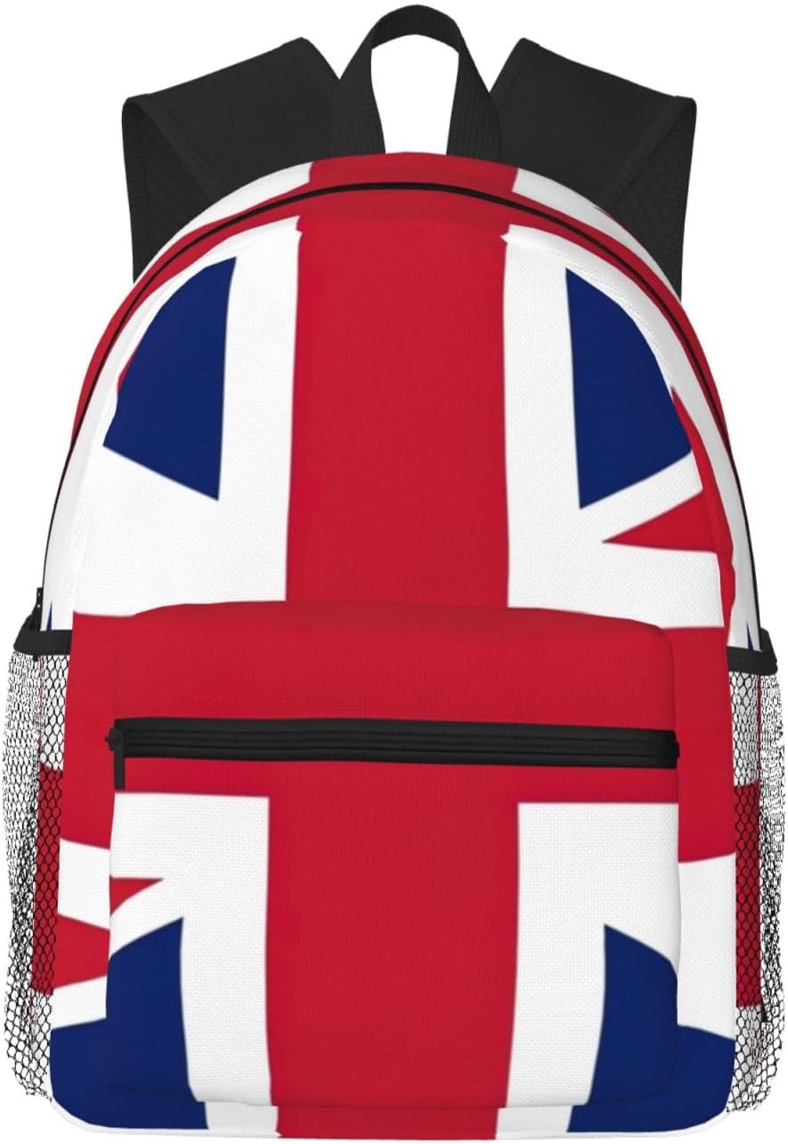UK Flag Backpack Large Sports Bag, Best for Basketball, Soccer, Volleyball, Swim, Gym, Travel