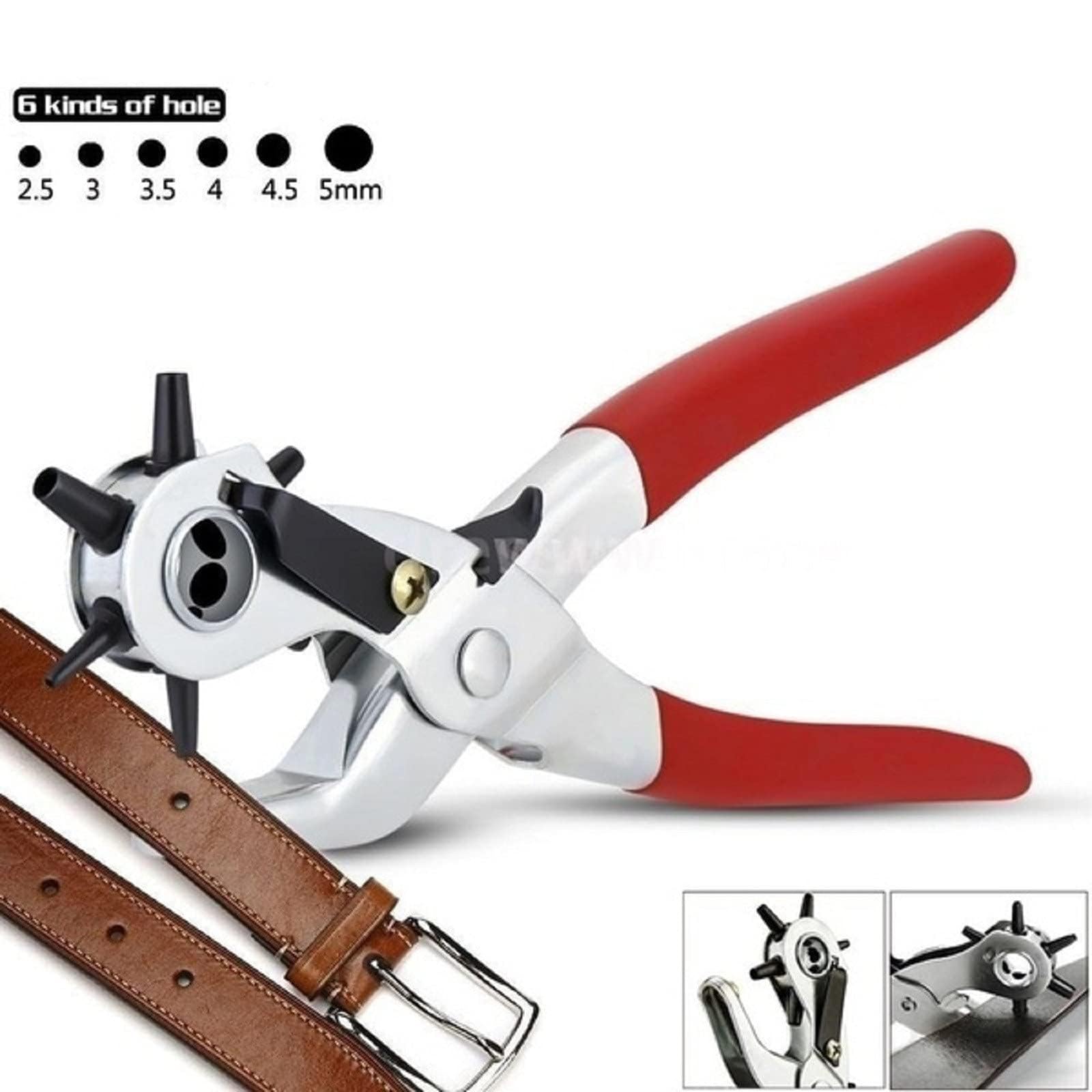 Xnchhou Portable Punch Heavy Tool 9-inch Plastic Handle for Leather Hole Puncher Belts Straps Saddles Shoes Sewing Leather Craft Multifunctional Tools 2023