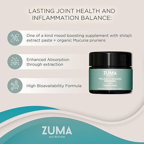 Miniatura 7 de Zuma Nutrition Shilajit con pasta de extracto de mucuna, hecha con miel, mezcla de aminoácidos y ácido fúlvico, pasta rica en minerales para